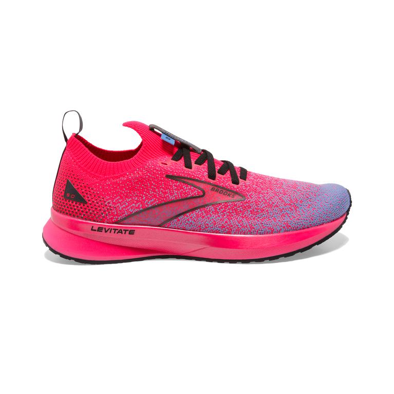Brooks Levitate StealthFit 5 Energy-Return Women's Road Running Shoes - Diva Pink/Cornflower/Black (
